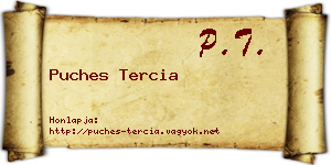 Puches Tercia névjegykártya